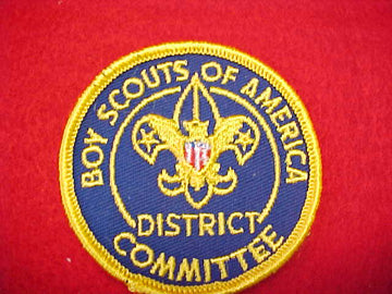 DISTRICT COMMITTEE, CLOTH BACK, 1970-72