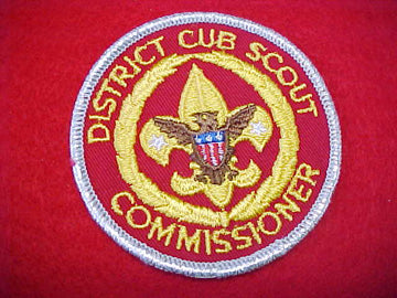 DISTRICT CUB SCOUT COMMISSIONER, 1973-89