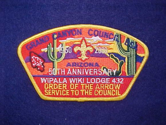 GRAND CANYON COUNCIL, SA-7, 50TH ANNIVERSARY, 1950-2000/ 432 WIPALA WIKI