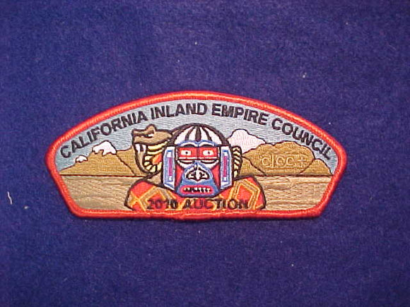 CALIFORNIA INLAND EMPIRE COUNCIL, SA-169, 2010 AUCTION, RED BORDER/ 127 CAHUILLA