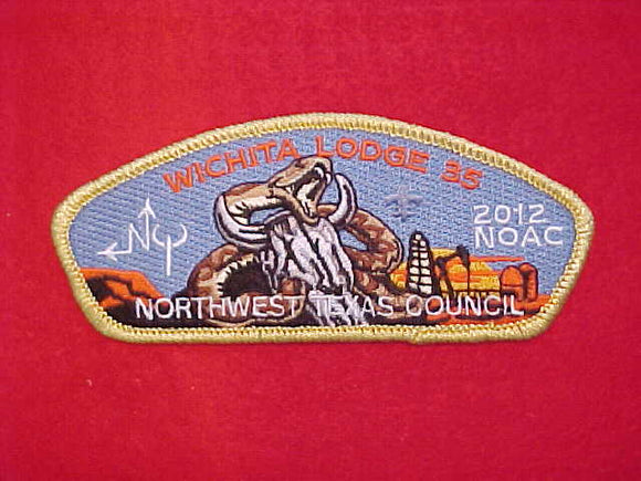 NORTHWEST TEXAS COUNCIL, SA-13, 2012 NOAC, GMY BORDER/ 35 WICHITA
