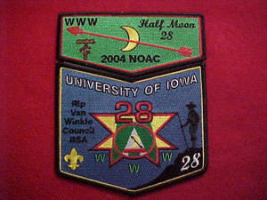28 S25 + X6 HALF MOON, 2004 NOAC, RIP VAN WINKLE C., UNIVERSITY OF IOWA