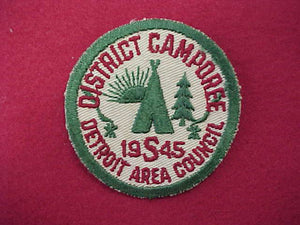 Detroit Area Council District Camporee - 1945 (Act45-4)