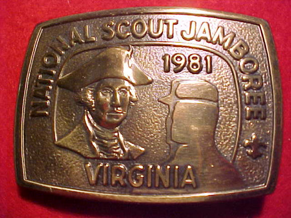 1981 National Jamboree solid brass belt buckle