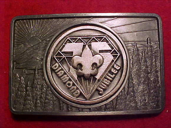 BSA Diamond Jubilee (1985) pewter belt buckle, token style