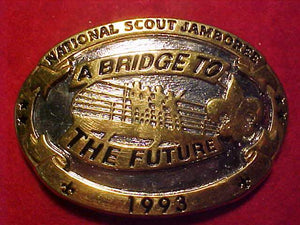 1993 National Jamboree, chrome/gold color belt buckle