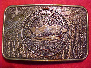 1983 World Jamboree cast metal belt buckle