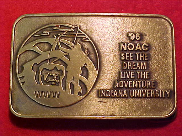 1996 National Order of the Arrow Conference belt buckle. NOAC.
