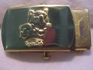 TIGER CUB BELT BUCKLE, SOLID BRASS