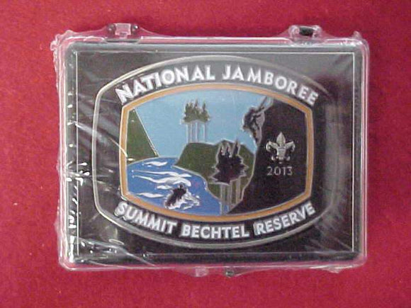 BELT BUCKLE, 2013 NATIONAL JAMBOREE, MINT IN ORIGINAL BOX