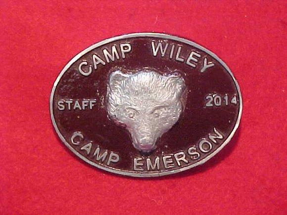 2014 CAMP WILEY/CAMP EMERSON STAFF BELT BUCKLE