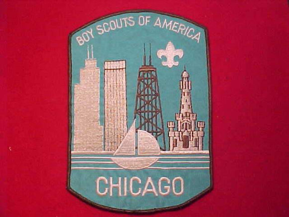 CHICAGO AREA COUNCIL JACKET PATCH, CLOTH BACK, 5.75 X 8.25