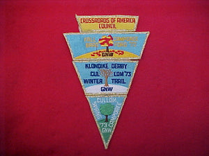 Crossroads of America council segment, plus 3 activity segments 8.75 x 5.75" 1972-73