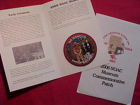 2006 NOAC MUSEUM PATCHES IN ORIG. FOLDER & ENVELOPE, QTY. 10