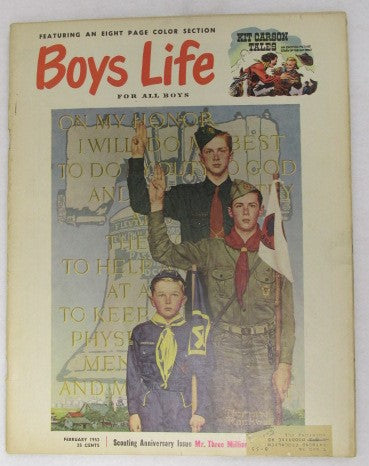 February 1953 Boys' Life, Norman Rockwell cover