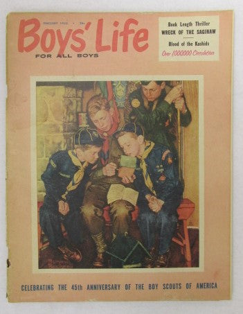 February 1955 Boys' Life, Norman Rockwell cover