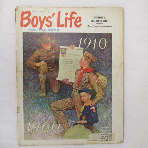 February 1960 Boys' Life, Norman Rockwell cover