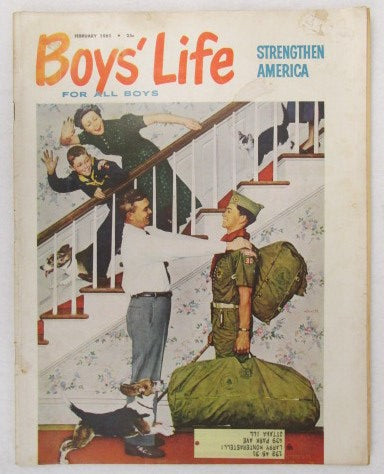 February 1961 Boys' Life, Norman Rockwell cover