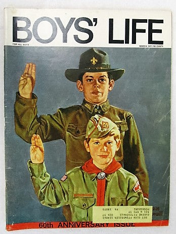March 1971 Boys' Life, Norman Rockwell cover