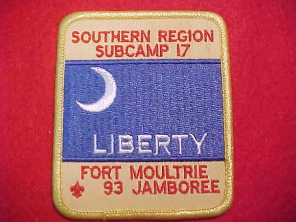 NJ PATCHES, 1993, SOUTHERN REGION, SUBCAMP 17, QTY. 10