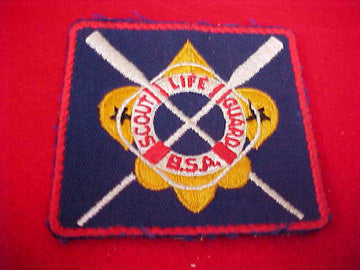 SCOUT LIFE GUARD, OARS, CLOTH BACK, 1960'S