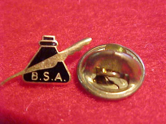GOLD QUILL PIN, JOURNALISM AWARD, 1966-71, CLUTCH BACK