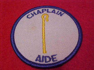 Chaplain Aide, 1976-89, white bkgr.