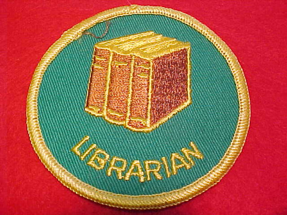 Librarian, 1972-89, med. brown books