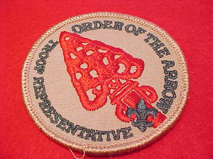 Order of the Arrow Troop Representative, 1999+, cloth back