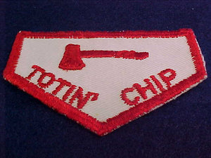 Totin' Chip, cut edge, cloth back