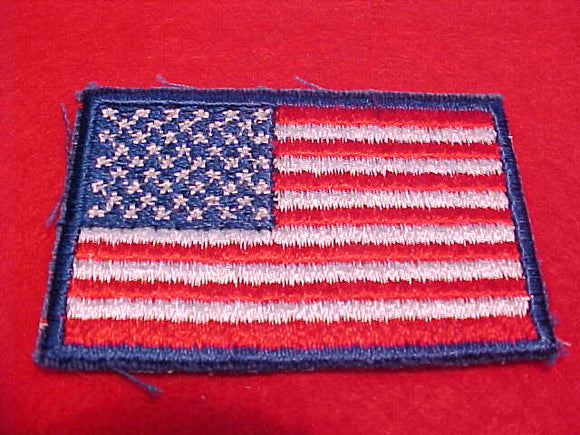 USA Flag for BSA uniform, cloth back, cut edge