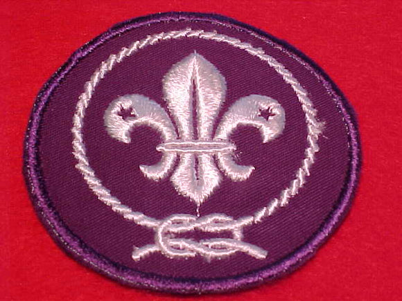 World Brotherhood Emblem, 69mm diameter, cut edge