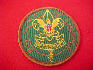 JUNIOR ASSISTANT SCOUTMASTER, ROLLED EDGE, FIRST CLASS EMBLEM, 1967-69