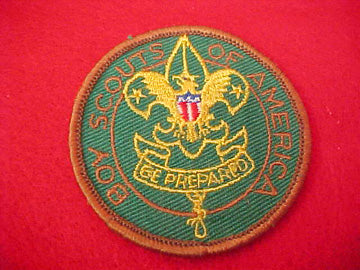 JUNIOR ASSISTANT SCOUTMASTER, ROLLED EDGE, FIRST CLASS EMBLEM, 1967-69