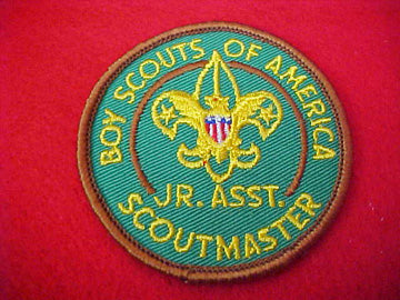 JUNIOR ASSISTANT SCOUTMASTER, CLOTH BACK, 1970-71