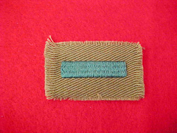 ASSISTANT PATROL LEADER, 1946-54, KHAKI GREEN SQUARE, USED