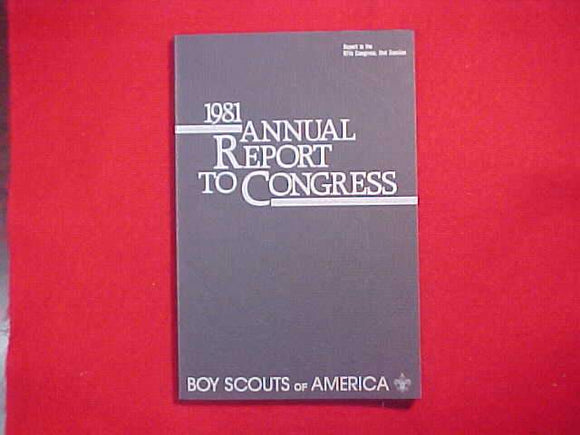 1981 BSA SEVENTY-SECOND ANNUAL REPORT