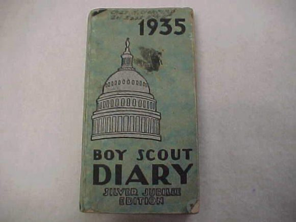1935 BSA DIARY, FAIR/POOR COND., SOME WRITING INSIDE