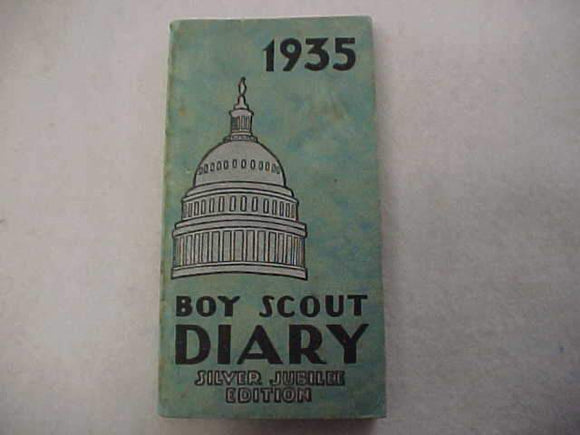 1935 BSA DIARY, GOOD COND., ORIG. OWNER WAS SCOUT FROM ERIE, PA
