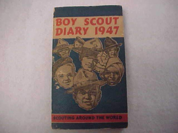 1947 BSA DIARY, GOOD COND., ORIG. OWNER WAS SCOUT FROM FRUITLAND,