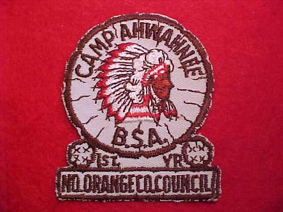 AHWAHNEE, 1ST YEAR, NORTH ORANGE COUNTY COUNCIL