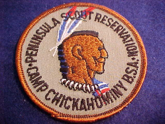 PENINSULA SCOUT RESERVATION, CAMP CHICKAHOMINY, 1960'S, GRAY TWILL
