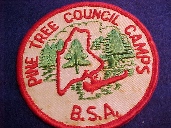 PINE TREE COUNCIL CAMPS, 1960'S, USED, WHITE TWILL