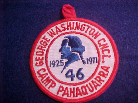 PAHAQUARRA, GEORGE WASHINGTON COUNCIL, 1925-1971