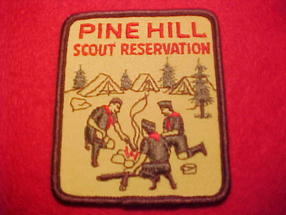 PINE HILL SCOUT RESERVATION, 1960'S, YELLOW TWILL, BROWN BORDER