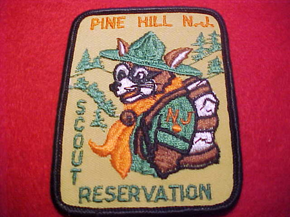 PINE HILL SCOUT RESERVATION, 1960'S, YELLOW TWILL, BLACK BORDER