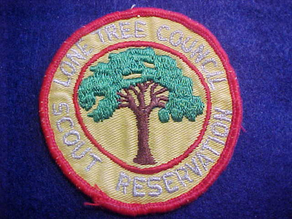 LONE TREE SCOUT RESERVATION,1960'S, YELLOW TWILL, RED BORDER, USED