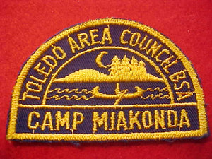 MIAKONDA, TOLEDO AREA COUNCIL, 1950'S, FIRST YEAR CAMPER, LOW HILLS, NAVY TWILL