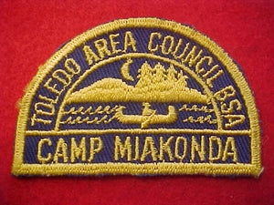 MIAKONDA, TOLEDO AREA COUNCIL, 1950'S, FIRST YEAR CAMPER, HIGH HILLS, NAVY TWILL