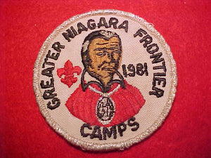 GREATER NIAGARA FRONTIER COUNCIL CAMPS, 1981, USED